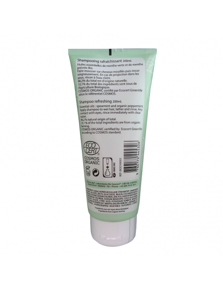 Champú Refrescante para Cabello Graso Cosmos Organic Born to Bio  200 ml Champú Refrescante para Cabello Graso Cosmos Organic Born to Bio  200 ml