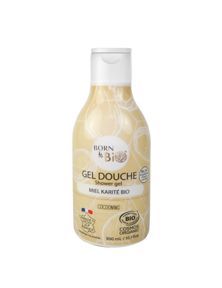 Gel de Ducha Ecológico de Miel y Karité Born to Bio 300 ml