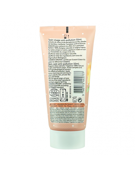 Cuidado Facial Antipolución Para Pieles Grasas Cosmos Organic Born to Bio 50 ml Cuidado Facial Antipolución Para Pieles Grasas Cosmos Organic Born to Bio 50 ml