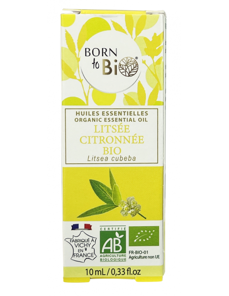 Aceite esencial de Verbena exótica orgánica (Litsea cubeba) Born to Bio 10 ml Aceite esencial de Verbena exótica orgánica (Litsea cubeba) Born to Bio 10 ml