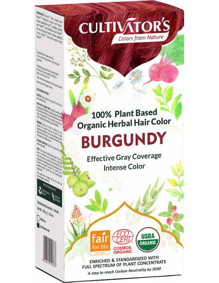 Tinte orgánico Borgoña Cultivator's 100 gr. Ecocert