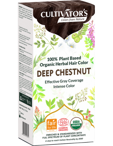 Tinte orgánico Castaño Oscuro Cultivator's 100 gr. Ecocert