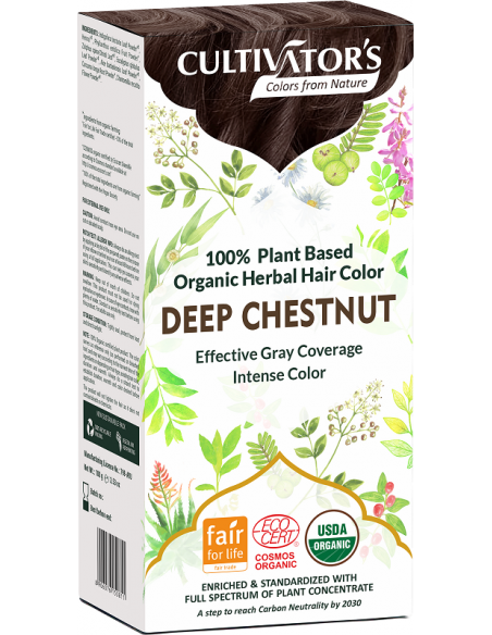 Tinte orgánico Castaño Oscuro Cultivator's 100 gr. Ecocert