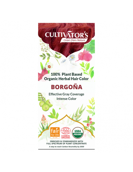Tinte orgánico Borgoña Cultivator's 100 gr. Ecocert