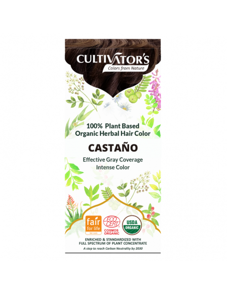 Tinte orgánico Castaño Cultivator's 100 gr. Ecocert