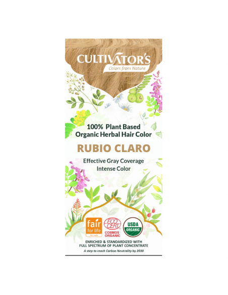 Tinte orgánico Rubio Claro Cultivator's 100 gr. Ecocert