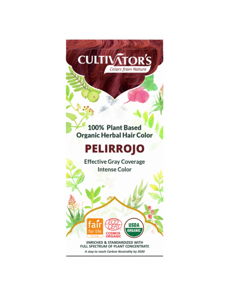 Tinte orgánico Pelirrojo Cultivator's 100 gr. Ecocert