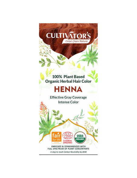 Tinte Henna orgánico Cultivator's 100 gr. Ecocert