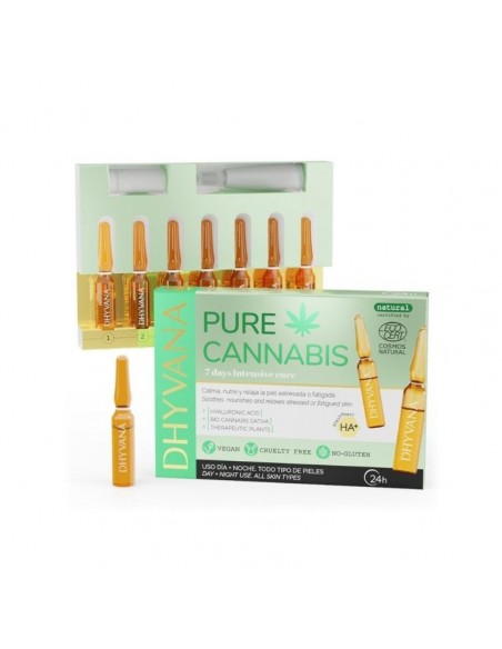 Sérum para Piel Sensible y con Rojeces - Pure Cannabis Dhyvana (7 Ampollas)