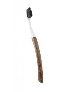 Cepillo de dientes con cabeza reemplazable Edith - Medium corcho Bioseptyl