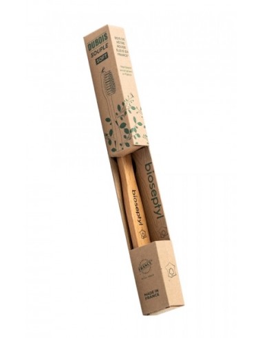 Cepillo de dientes de madera de haya soft verde Bioseptyl