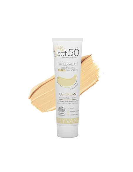 Protector Solar 100% Natural Mineral con Color SPF 50 Golden Beige Dhyvana