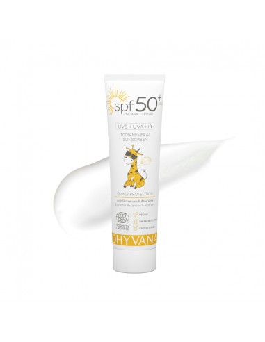 Protector Solar Infantil 100% Natural Mineral SPF 50+ Dhyvana
