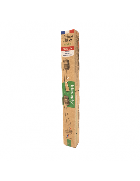 2 Cabezales de reemplazo cepillo Edith- Medium Bioseptyl 2 Cabezales de reemplazo cepillo Edith- Medium Bioseptyl