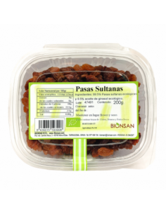 Pasas Sultanas Ecológicas 200gr Bionsan