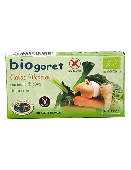 Cubitos de Caldo de Verduras Ecológico (6 x 11gr) Bionsan