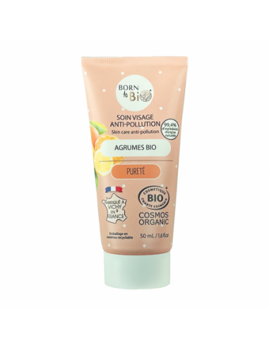 Cuidado Facial Antipolución Para Pieles Grasas Cosmos Organic Born to Bio 50 ml uso pref. 02/26