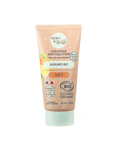 Cuidado Facial Antipolución Para Pieles Grasas Cosmos Organic Born to Bio 50 ml uso pref. 02/26