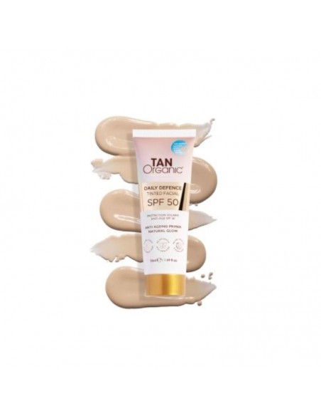 Protector solar facial SPF 50 con color 50 ml Tanorganic