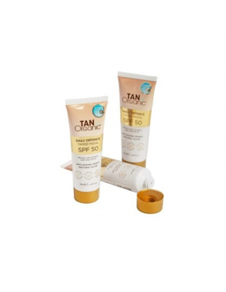 Protector solar facial SPF 50 con color 50 ml Tanorganic