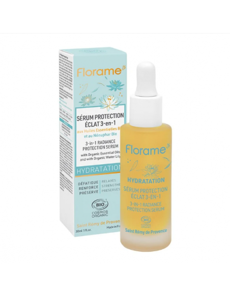 Serum de Protección y Luminosidad 3 en 1 HYDRATATION Florame uso pref. 12/25