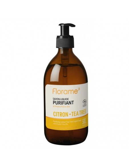 Jabón Líquido de Limón y Árbol de Té 500ml Florame Jabón Líquido de Limón y Árbol de Té 500ml Florame