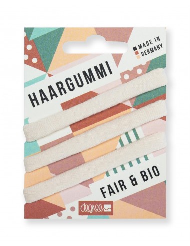 Pack de 3 Gomas para el pelo/ Coleteros Beige