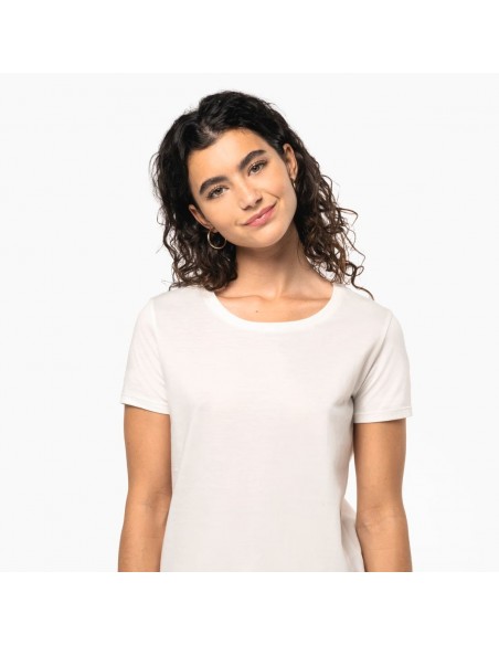 Camiseta entallada de algodón orgánico para mujer