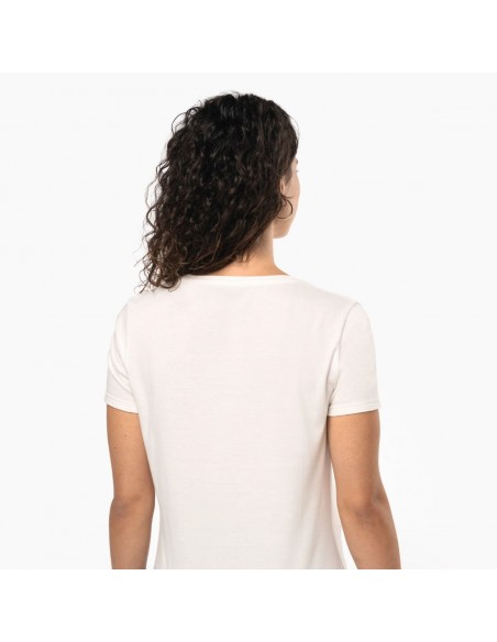 Camiseta entallada de algodón orgánico para mujer