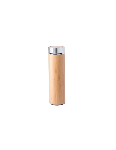 Botella ecológica acabada en bambú y acero inox. (500ml)