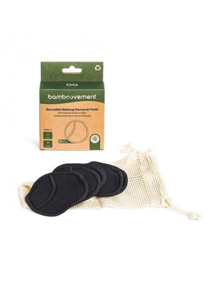 Discos Desmaquillantes Negros Reutilizables Bamboovement