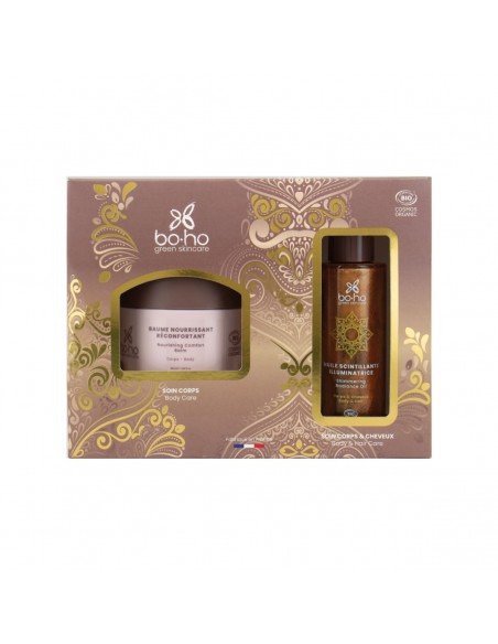 Cofre Bálsamo Nutritivo + Aceite iluminador Gold BOHO Cofre Bálsamo Nutritivo + Aceite iluminador Gold BOHO