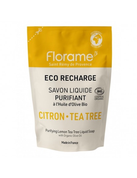 Eco-recarga Jabón Líquido de Limón y Árbol de Té 470ml Florame