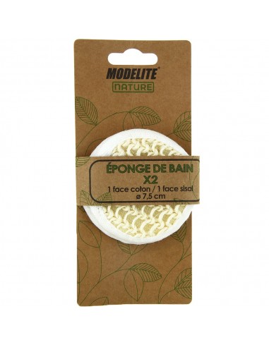Esponjas de baño de doble cara x2 Modelite Nature