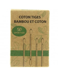 Hisopos de bambú y algodón 50 uds Modelite Nature