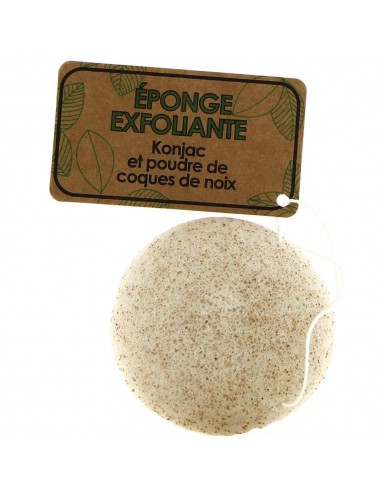Esponja exfoliante de konjac y polvo de cáscara de nuez Modelite Nature