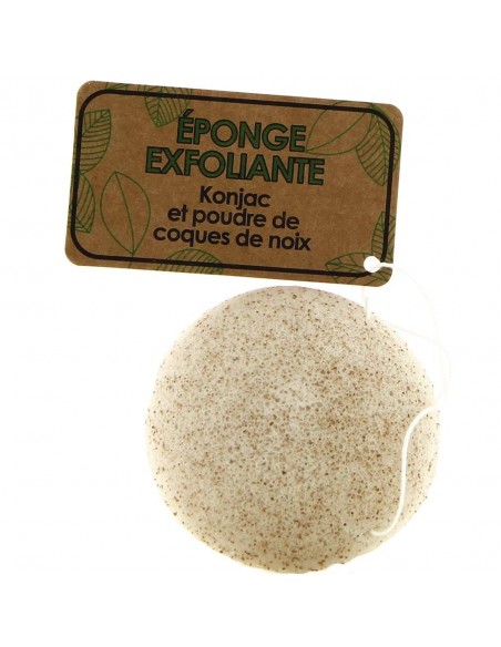 Esponja exfoliante de konjac y polvo de cáscara de nuez Modelite Nature
