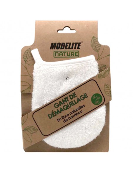 Guante desmaquillante de bambú Modelite Nature
