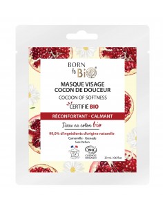 Mascarilla facial Cocoon de Douceur en algodón Certificada Bio 20ml Born to Bio