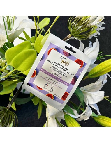 Mascarilla facial Hidratante y Refrescante en algodón Certificada Bio 20ml Born to Bio