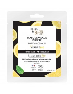 Mascarilla facial Pureté en algodón Certificada Bio 20ml Born to Bio