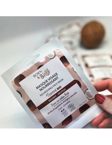 Mascarilla facial nutritiva de algodón Certificada Bio 20ml Born to Bio