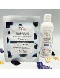 Mascarilla facial Thirst for Youth en algodón Certificada Bio 20ml Born to Bio 2