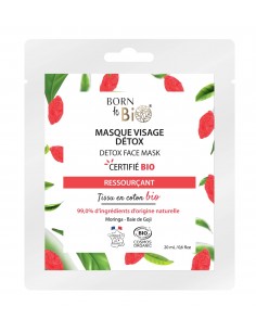 Mascarilla facial Detox en algodón Certificada Bio 20ml Born to Bio