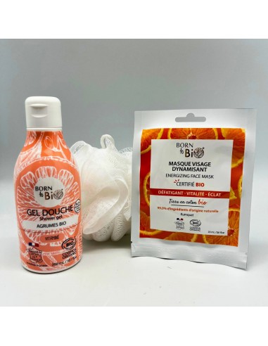 Mascarilla facial Dinamizante en algodón Certificada Bio 20ml Born to Bio