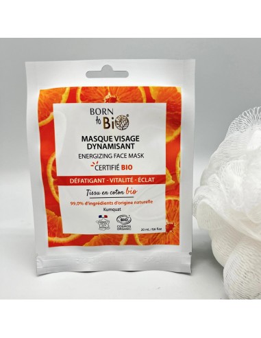 Mascarilla facial Dinamizante en algodón Certificada Bio 20ml Born to Bio