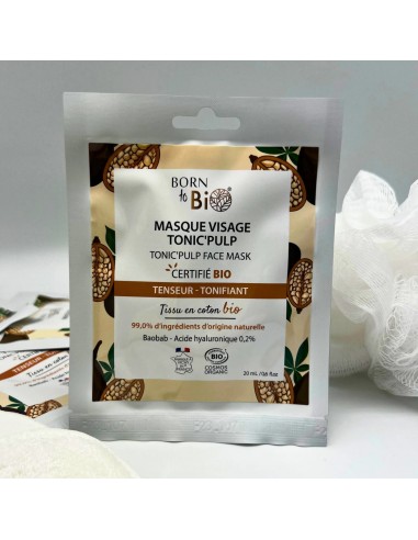 Mascarilla facial Tonic'Pulp de algodón Certificada Bio 20ml Born to Bio