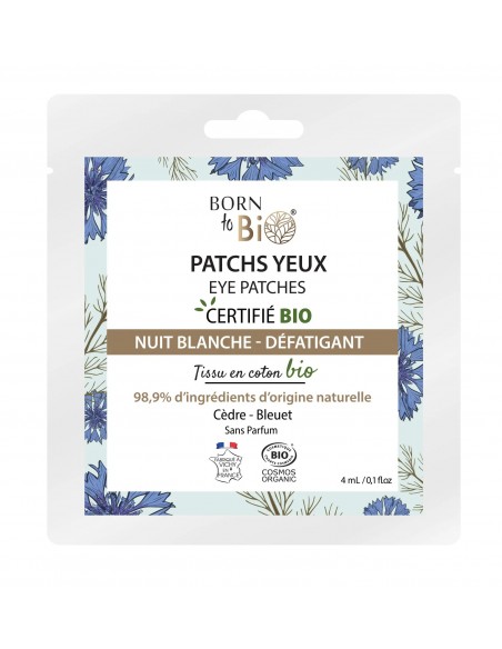 Parches para los ojos Nuit Blanche en algodón Certificado Bio 4ml Born to Bio