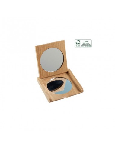 Espejo de bolsillo de madera Anaé