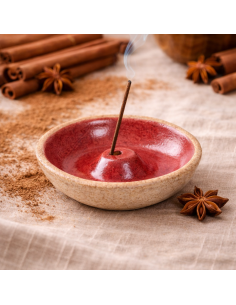 Porta incienso redondo de cerámica Blue 2